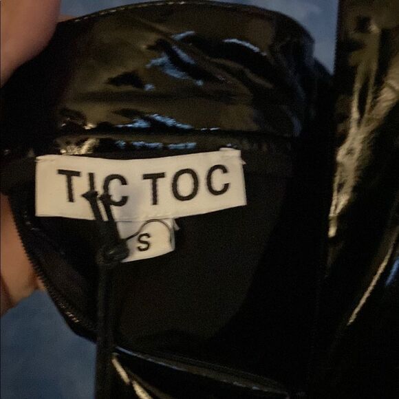 Tic Toc Black Skinny Vinyl Pants, Small, 1F-117B001 - Picture 7 of 8